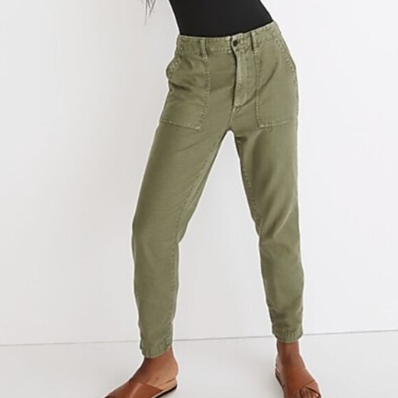 Madewell Curvy Griff Tapered Fatigue Pants Green Size 25 (but fit like 28) - Picture 1 of 8